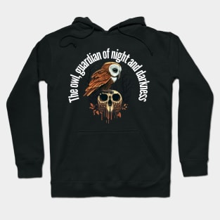 Owl on top of skull Hoodie